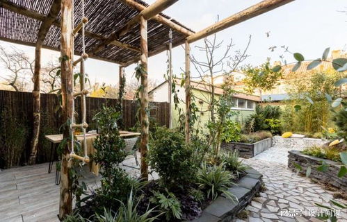 庭院設(shè)計(jì) 花園里用花磚也太好看了,文藝又小資搭配綠竹堪稱完美